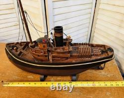 Danube VI Tugboat Model Of Famous Thames Tugs Wood Boat Ship vtg 152 Excellent