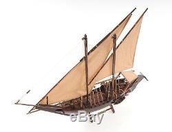 Dhow Boat With Triangular Sails 30.5 Wood Model Ship Assembled