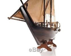 Dhow Boat With Triangular Sails 30.5 Wood Model Ship Assembled