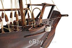 Dhow Boat With Triangular Sails 30.5 Wood Model Ship Assembled