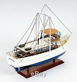 Dickie Walker California Fishing Boat 25.5 Wood Model Ship Assembled