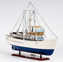 Dickie Walker California Fishing Boat 25.5 Wood Model Ship Assembled