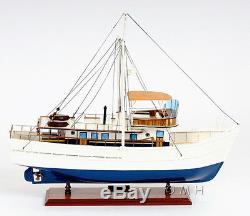 Dickie Walker Trawler Motor Yacht Wooden Model 25 Deep Sea Fishing Boat New