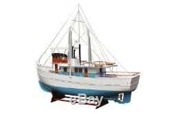 Dickie Walker XXXL Fishing Boat Over 10 Feet Built Wood Model Ship Assembled