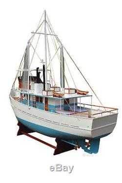 Dickie Walker XXXL Fishing Boat Over 10 Feet Built Wood Model Ship Assembled