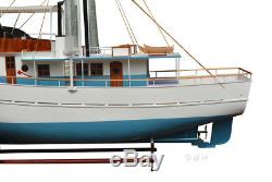 Dickie Walker XXXL Fishing Boat Over 10 Feet Built Wood Model Ship Assembled