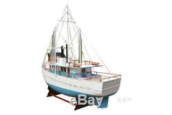 Dickie Walker XXXL Fishing Boat Over 10 Feet Built Wood Model Ship Assembled