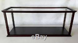 Display Case, Wood With Mahogany Finish, Acrylic Panels, For Boat Models & Other