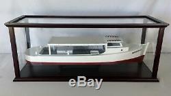 Display Case, Wood With Mahogany Finish, Acrylic Panels, For Boat Models & Other