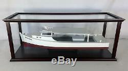 Display Case, Wood With Mahogany Finish, Acrylic Panels, For Boat Models & Other