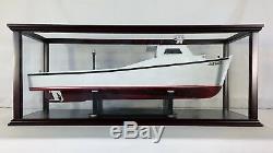 Display Case, Wood With Mahogany Finish, Acrylic Panels, For Boat Models & Other