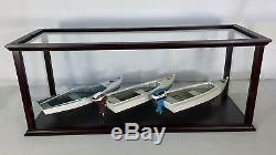 Display Case, Wood With Mahogany Finish, Acrylic Panels, For Boat Models & Other