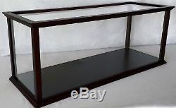 Display Case, Wood With Mahogany Finish, Acrylic Panels, For Boat Models & Other