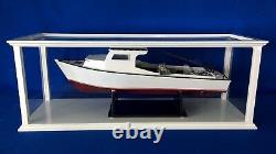 Display Case, Wood With White Finish, Acrylic Panels, For Boat Models & Other