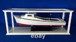 Display Case, Wood With White Finish, Acrylic Panels, For Boat Models & Other