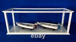 Display Case, Wood With White Finish, Acrylic Panels, For Boat Models & Other