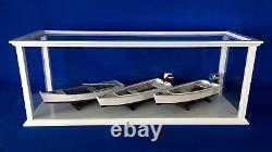 Display Case, Wood With White Finish, Acrylic Panels, For Boat Models & Other