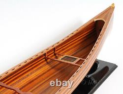 Display Cedar Strip Canoe Wooden Model 44 No Ribs Handcrafted Built Boat New