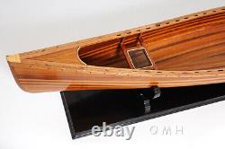 Display Cedar Strip Canoe Wooden Model 44 No Ribs Handcrafted Built Boat New