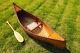 Display Cedar Wood Strip Built Canoe 6' Wooden Model Row Boat With Ribs New