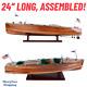 Display Model Boat'chris Craft Triple Cockpit' Speedboat Nautical Decor Large