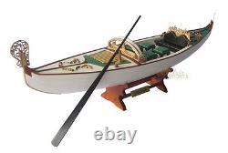 Display Wooden Gondola Model Boat