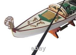 Display Wooden Gondola Model Boat