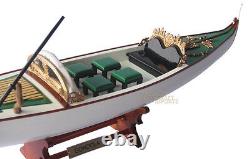 Display Wooden Gondola Model Boat