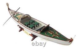 Display Wooden Gondola Model Boat