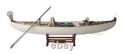 Display Wooden Gondola Model Boat