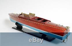 Dixie II American Challenger Speed Boat 36 Built Wood Model Ship Assembled