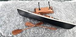 Double Kayak Wood Display Canoe Model 15 Fully Assembled EUC