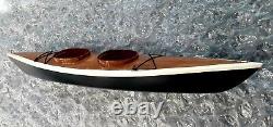 Double Kayak Wood Display Canoe Model 15 Fully Assembled EUC