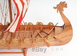 Drakkar Dragon Viking Longship Wooden Ship Model Boat 25 Assembled Sailboat New