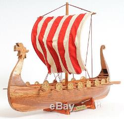 Drakkar Dragon Viking Longship Wooden Ship Model Boat 25 Assembled Sailboat New