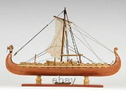 Drakkar Dragon Viking Sailboat 15 Wood Model Ship Assembled