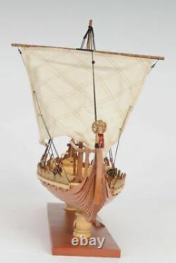 Drakkar Dragon Viking Sailboat 15 Wood Model Ship Assembled