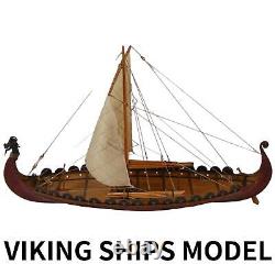 Drakkar Dragon Viking Sailboat Wooden Boat Ship with Sail Model Kit scale 150