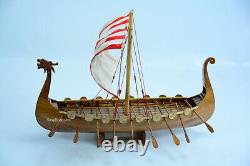 Drakkar Viking Handmade Wooden Boat 24