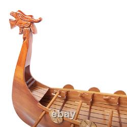 Drakkar Viking Historic Boat Model 25 Inches Handmade Wooden Fully Assembled