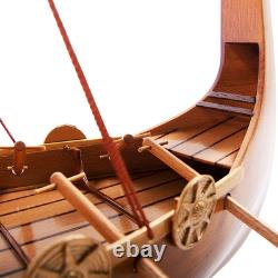Drakkar Viking Historic Boat Model 25 Inches Handmade Wooden Fully Assembled