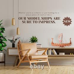 Drakkar Viking Historic Boat Model 25 Inches Handmade Wooden Fully Assembled