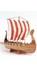Drakkar Viking Long Boat Fully-assembled Decorative Wood Model Oars Sail Stand