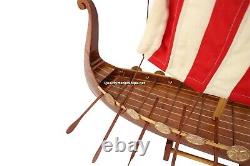 Drakkar Viking Wooden Model Boat