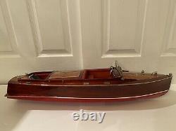 Drexel Heritage Custom Made Replica of 1949 Chris Craft Wooden Model Racing Boat