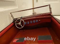 Drexel Heritage Custom Made Replica of 1949 Chris Craft Wooden Model Racing Boat