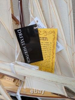 Drexel Heritage Defender Yacht Wood Sail Boat Ship Replica Model Sculpture