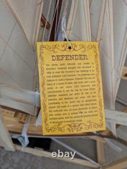 Drexel Heritage Defender Yacht Wood Sail Boat Ship Replica Model Sculpture