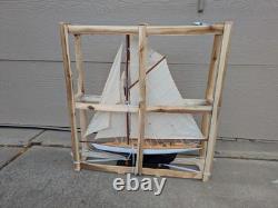 Drexel Heritage Defender Yacht Wood Sail Boat Ship Replica Model Sculpture