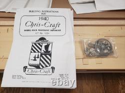 Dumas #1234 Chris-Craft 1940 Barrel Back Mahogany Runabout 28.5 Model Boat Kit